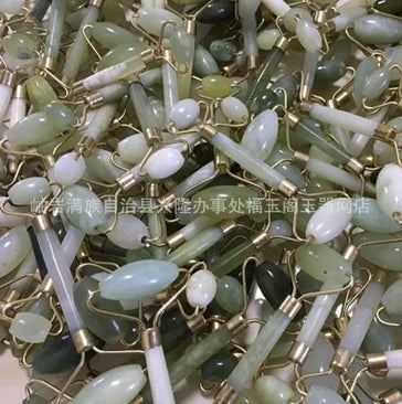 50pcs New fashion Hot Portable Pratical Jade Facial Massage Roller Anti Wrinkle Nature Beauty Tool