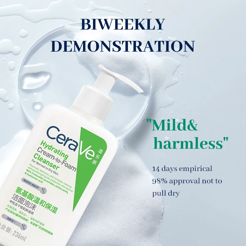 Cerave Amino Acid Facial Cleanser 236ml for Sensitive Skin Moisturizing Gentle Protective Barrier Cleansing Foaming