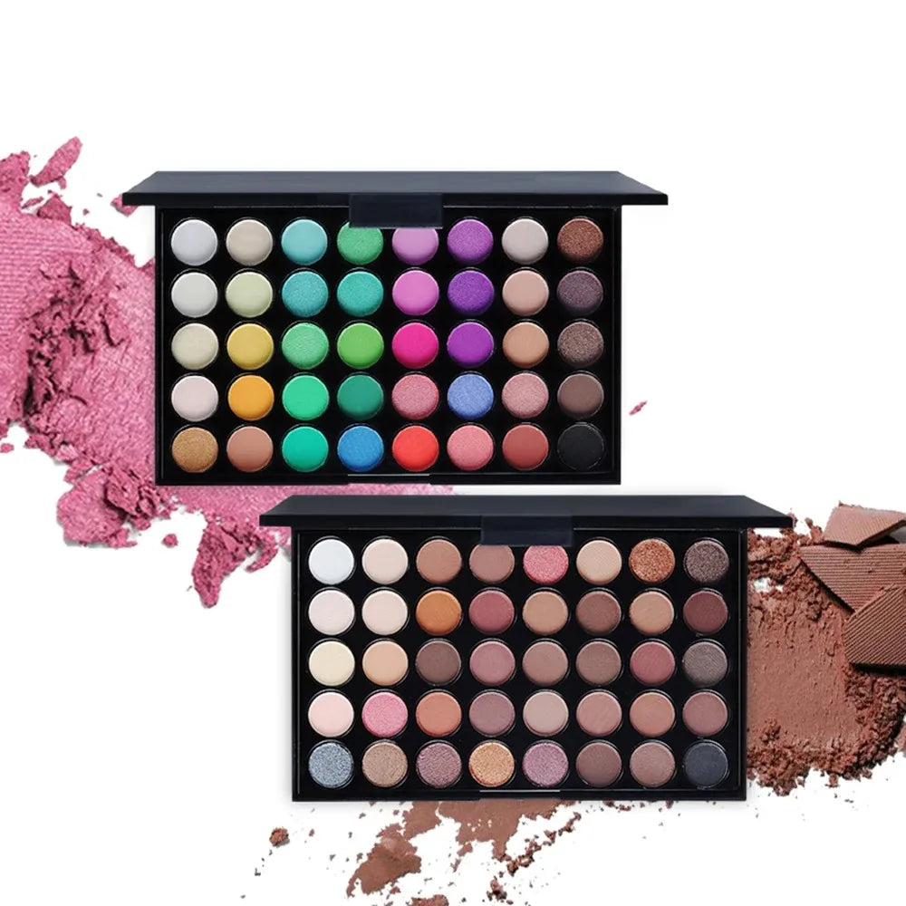Dark Shimmer Matte Metal Makeup Palette Beauty Cosmetics High Pigment Powder