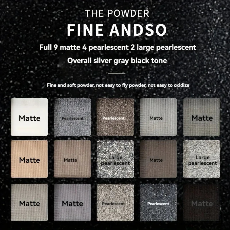 Dark Shimmer Matte Metal Makeup Palette Beauty Cosmetics High Pigment Powder