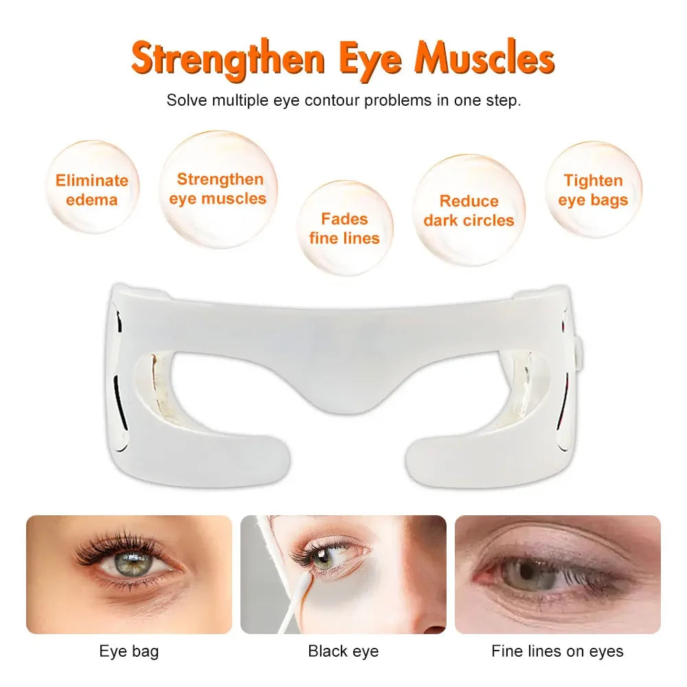 EMS Eye Relax Massager Anti Wrinkle Hot Eye Massage Anti Aging Eye Wrinkles Dark Circles Remover Skin Tightening Beauty Device