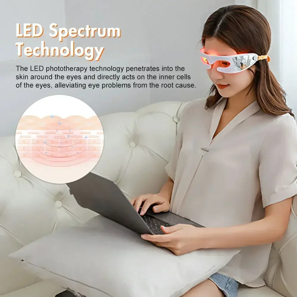 EMS Eye Relax Massager Anti Wrinkle Hot Eye Massage Anti Aging Eye Wrinkles Dark Circles Remover Skin Tightening Beauty Device