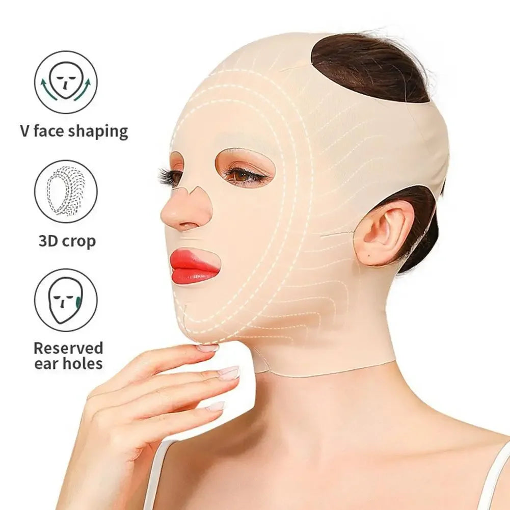 V Face Band Cheek Lift Up Face Thin Mask Reduce Double Chin V-Line Shaping Bandage Anti Wrinkle Face Bandage