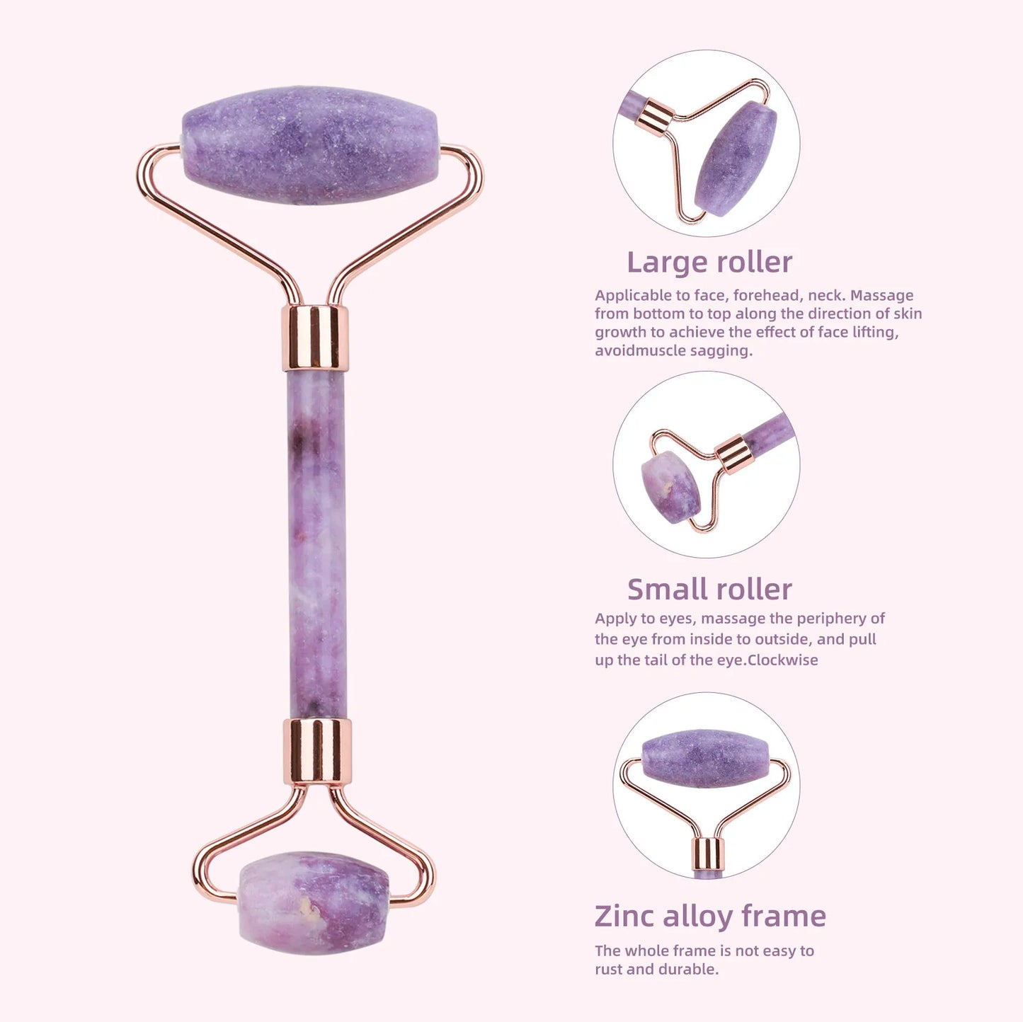 1pc Jade Roller Facial Beauty Roller Natural Jade Massager For Face Eyes Neck Relieve Fine Lines Wrink Women Skin Care Massager