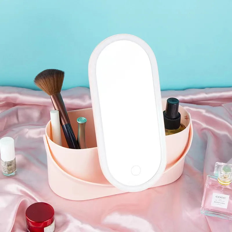 Makeup Organizer Box with LED Light