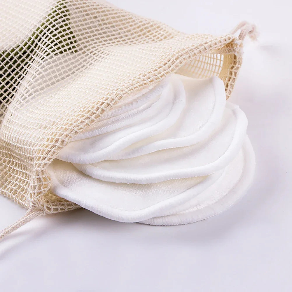 Pads 12pcs/Pack Washable Rounds Cleansing Facial Cotton Make Up