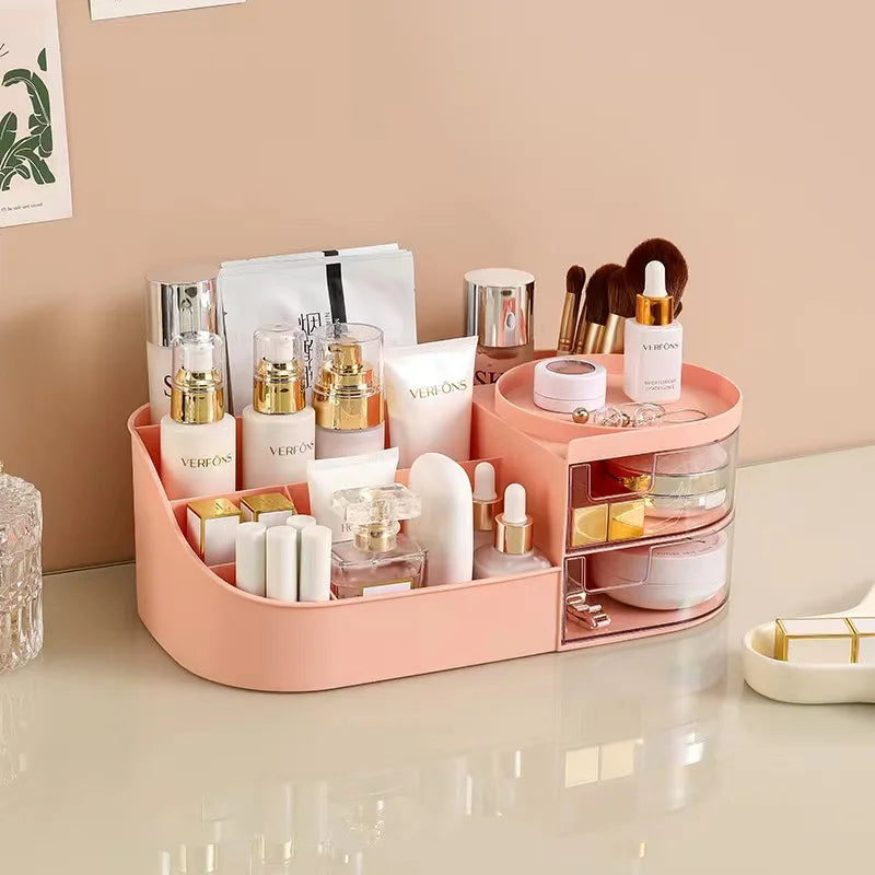 Makeup Mirror Skincare Storage Rack Lipstick Sorting Box