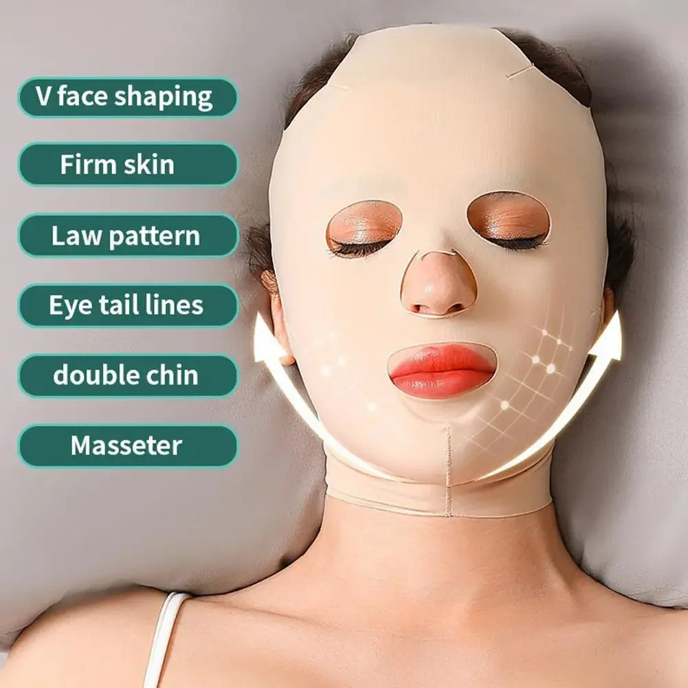 V Face Band Cheek Lift Up Face Thin Mask Reduce Double Chin V-Line Shaping Bandage Anti Wrinkle Face Bandage