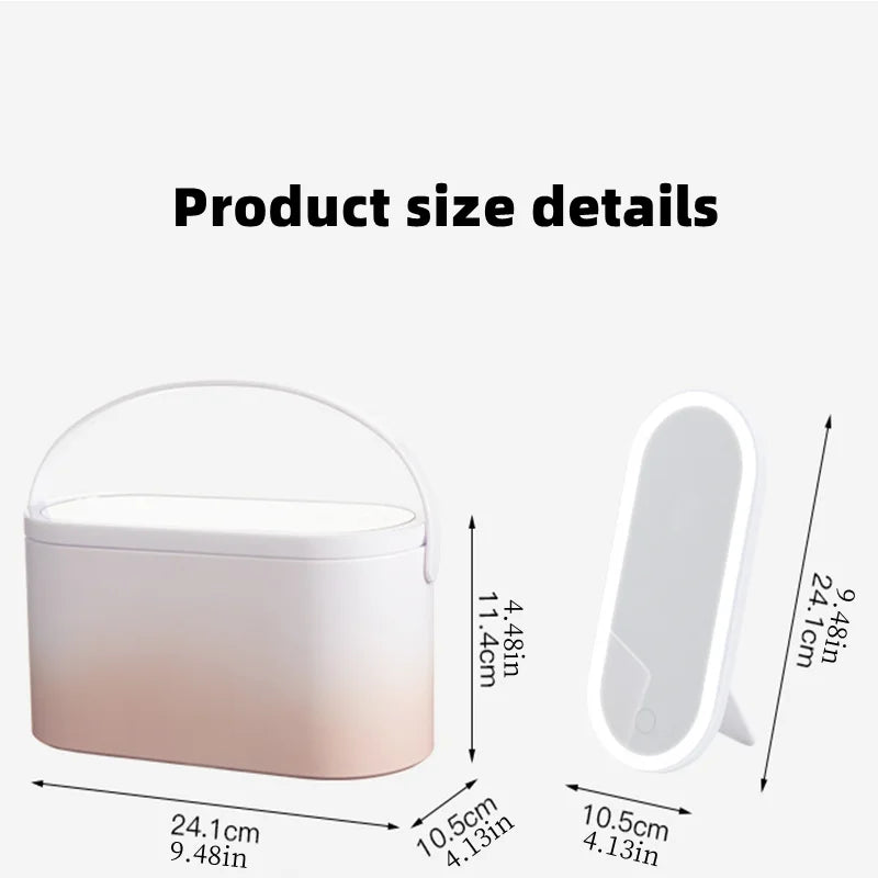 Makeup Organizer Box with LED Light