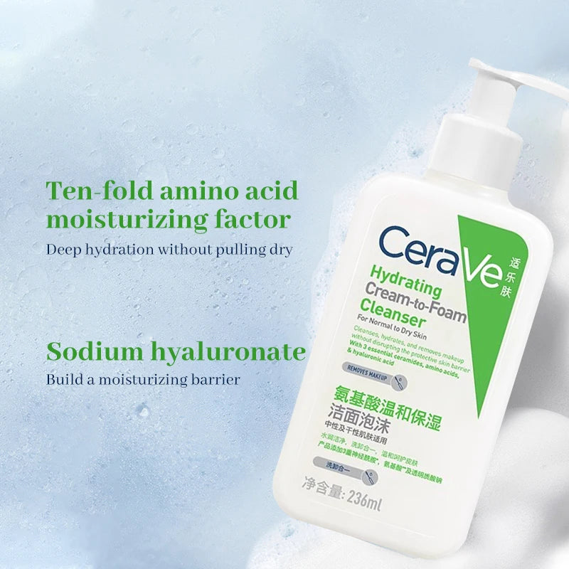 Cerave Amino Acid Facial Cleanser 236ml for Sensitive Skin Moisturizing Gentle Protective Barrier Cleansing Foaming