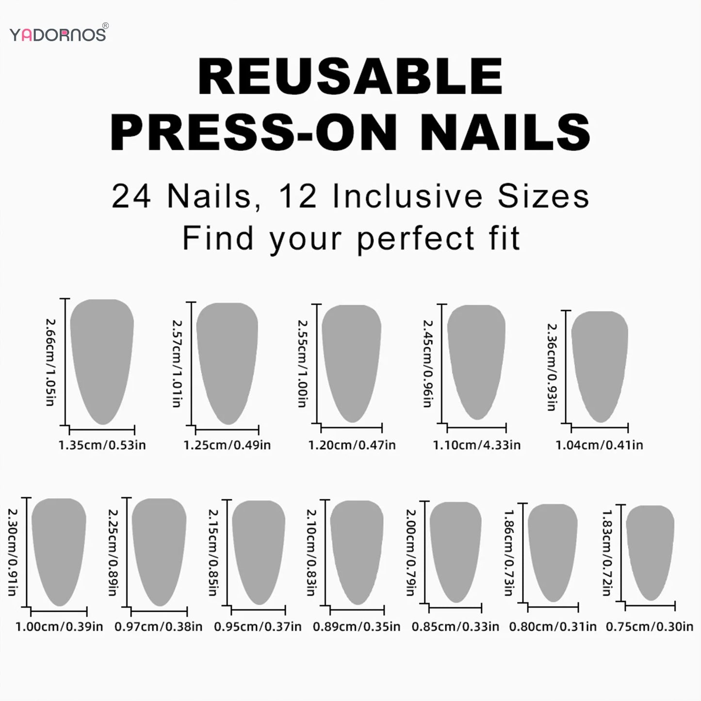 24Pcs Almond Fake Nails Glitter Diamond Designs Black Press on Nails French False Nails Patch for Women DIY Nail Art Accessories