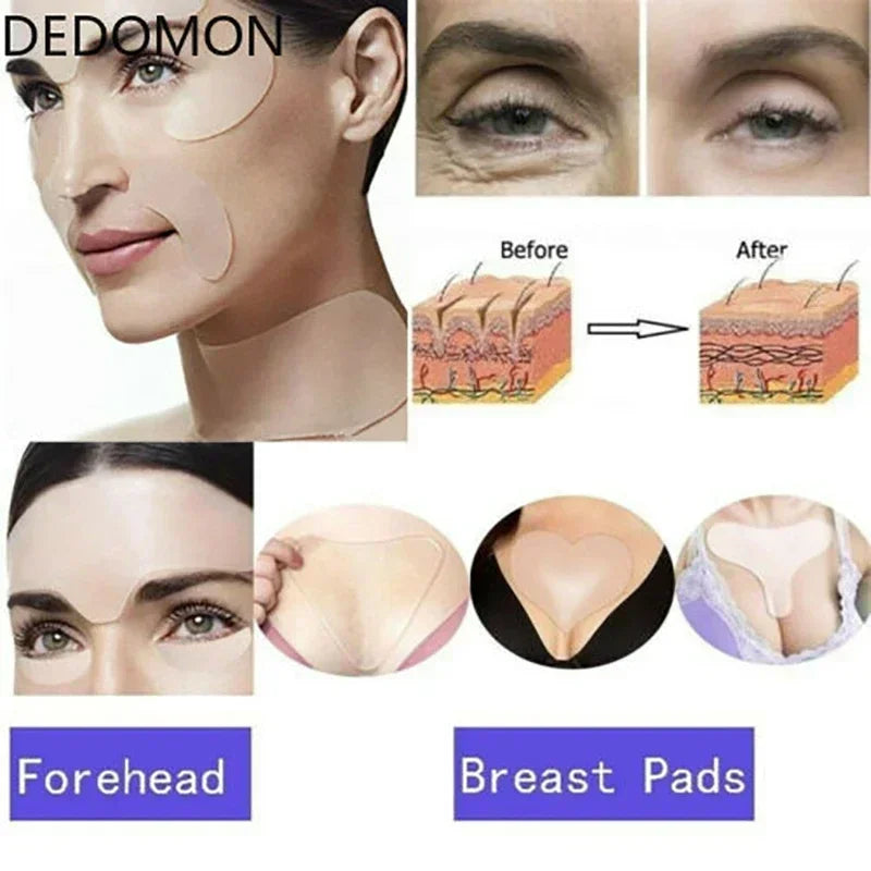 Anti Wrinkle Forehead Patch Silicone Reusable Silicone Patch Soft Comfortable Easy Facial Eye Anti-aging Face Skin Care Tool