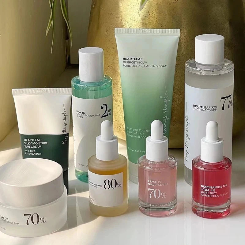 Original Korean Skincare Set Peach Anti-aging Essence Moisturizing Cleanse Makeup Lotion Essence Exfoliating Gel Series Skincare