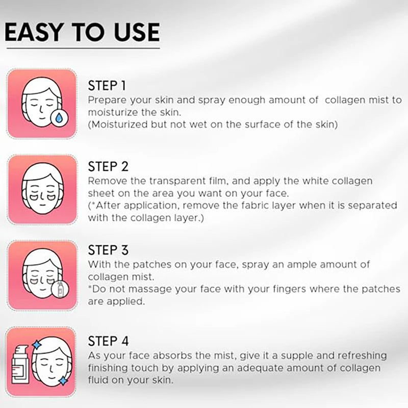 Soluble Collagen Face Serum Mask Anti Aging Moisturizing Wrinkles Hydrolyzed Film Fade Fine Lines Firming Lifting Gel Skin Care