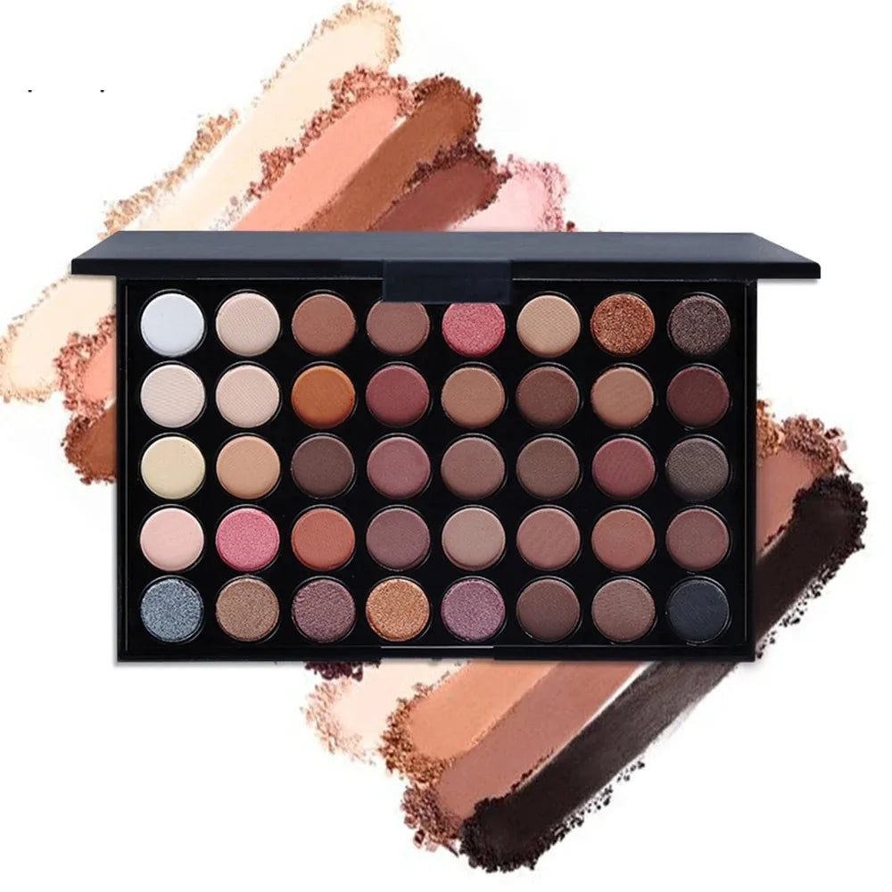 Dark Shimmer Matte Metal Makeup Palette Beauty Cosmetics High Pigment Powder