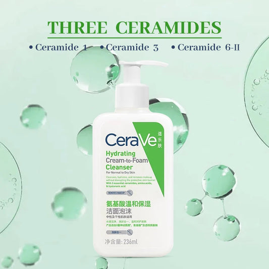 Cerave Amino Acid Facial Cleanser 236ml for Sensitive Skin Moisturizing Gentle Protective Barrier Cleansing Foaming
