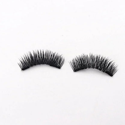 3pairs Reusable Magnetic False Eyelashes Extension Soft False Eyelashes No Glue with Clip for Women Makeup Natural Look