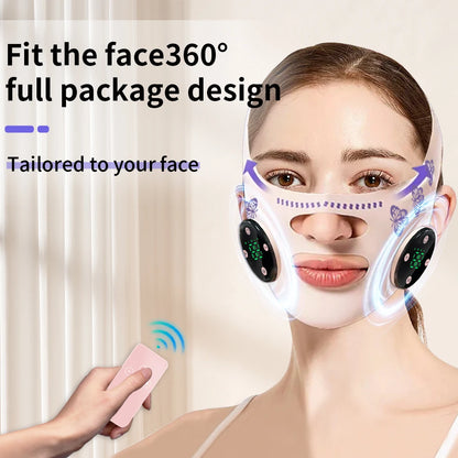 NEW EMS Head Massage USB Charging Facial Slimming Strap Face Lifting Reduce Double Chin Cheek Lift Up Face Thin Mask