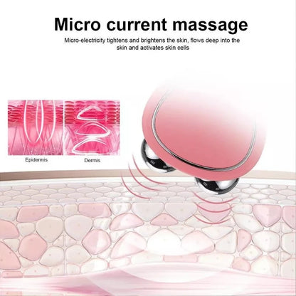 2023 Beauty Instrument V-Shape Firming Roller Ems Skin Tightening Toning Microcurrent Facial Massager Device For Face Lifting