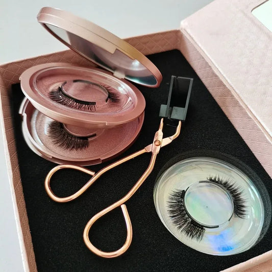 3pairs Reusable Magnetic False Eyelashes Extension Soft False Eyelashes No Glue with Clip for Women Makeup Natural Look