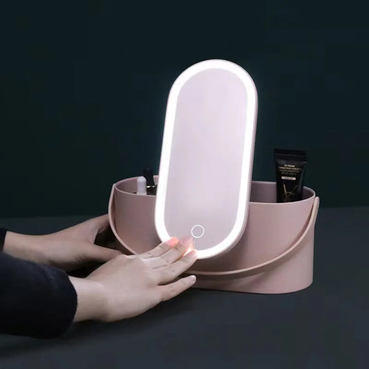 Makeup Organizer Box with LED Light